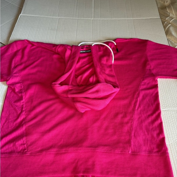 Tommy Hilfiger, pink long sleeve waffle knit lightweight full zip hoodie medium - Picture 6 of 6